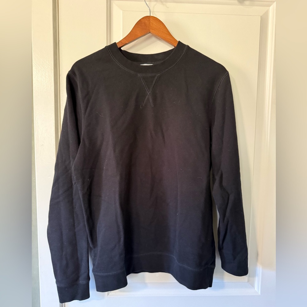 Sunspel Classic Black Crewneck Sweater